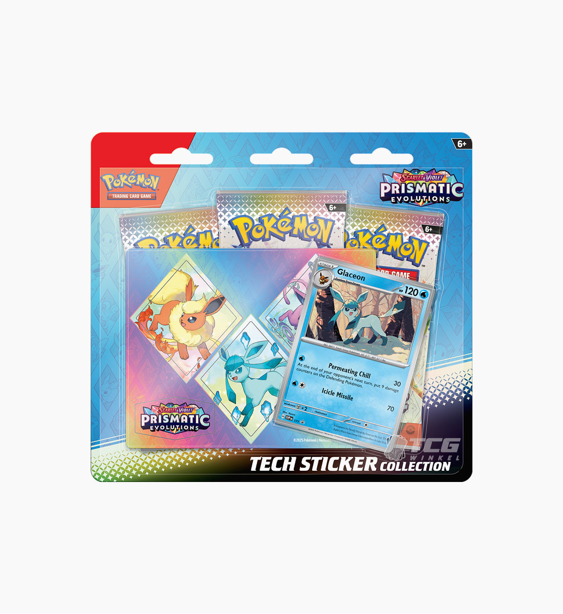 Pokémon TCG Scarlet &amp; Violet Prismatic Evolutions Tech Sticker Collection Glaceon