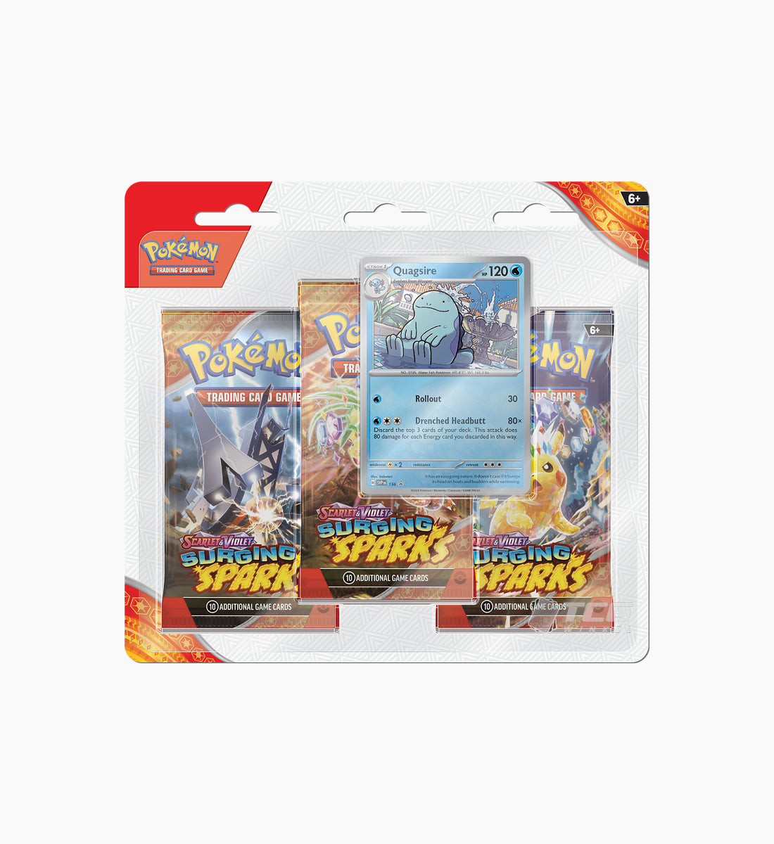 Pokémon TCG Scarlet &amp; Violet Surging Sparks 3-Pack Blister